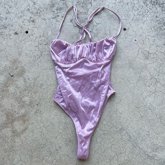 Urban outfitters Out From Under After Hours Satin Bodysuit new festival indie XS - Picture 2 of 8